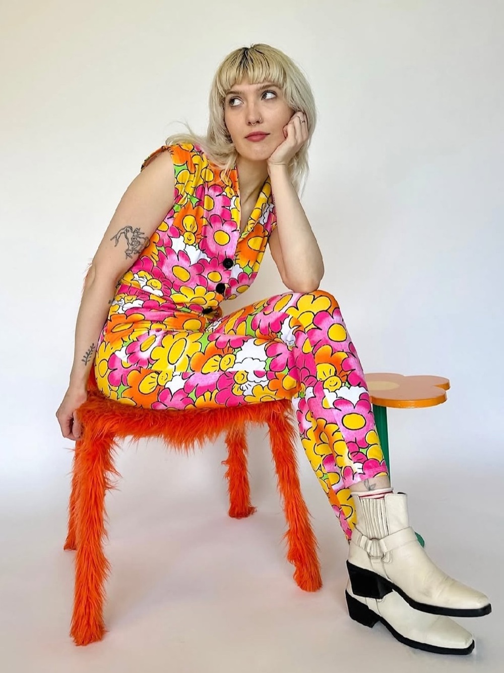 NEW Nooworks Magic Suit in Sunny Side Up Size Medium Jumpsuit with Pockets